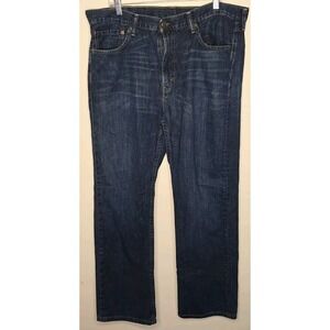 Levis 514 Mens Jeans 38x32 Blue Dark Wash Regular Straight Western Normcore